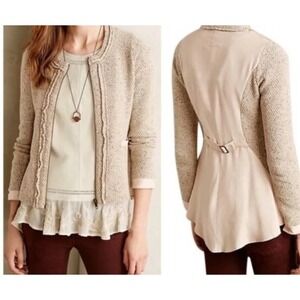 Angel Of The North Anthropologie Envalira Zip Up Sweater Jacket